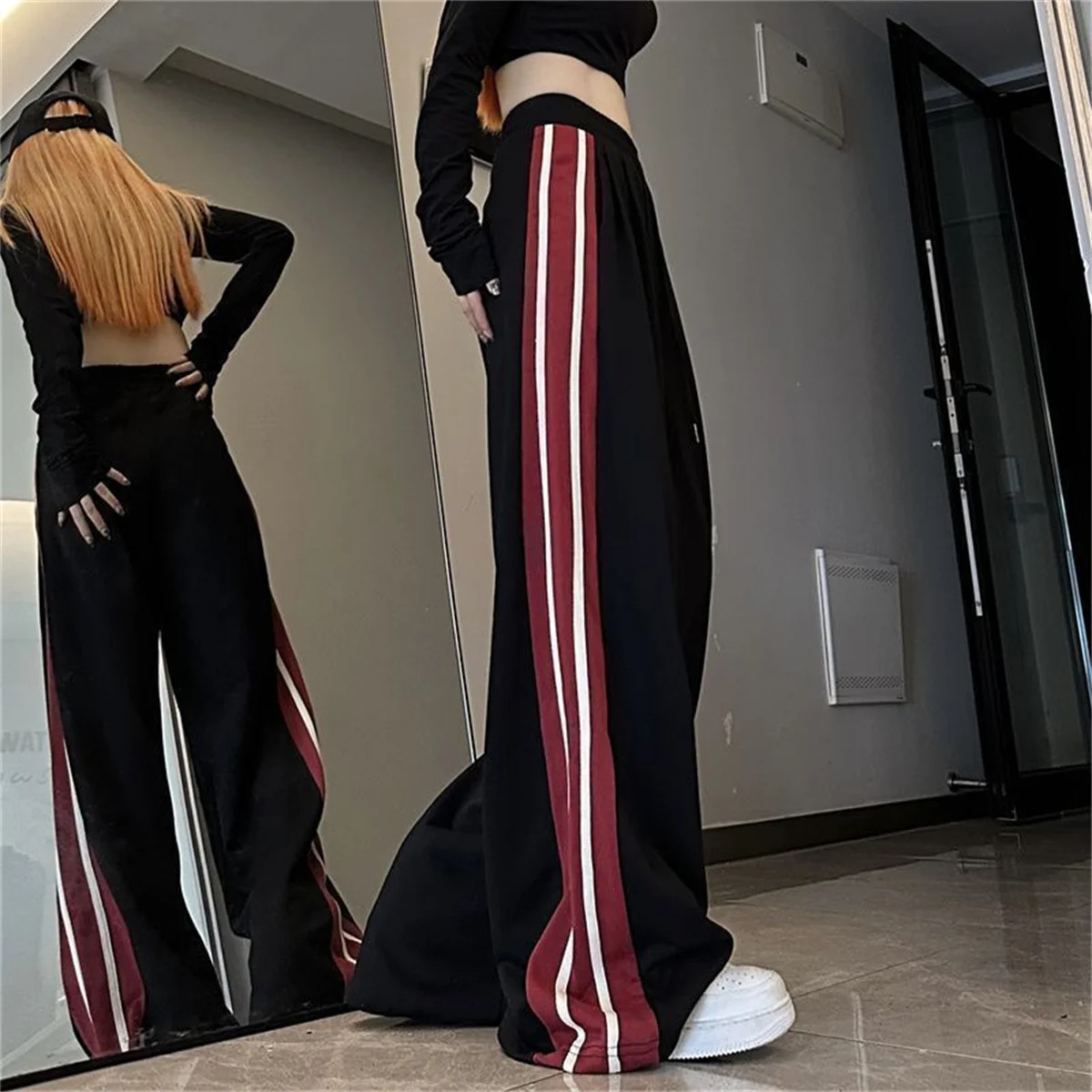 

Fashion Sttraight Pants Women Spring Joggers High Waist Female Hip Hop Trousers Harajuku Punk Pants Funny Capri Streetwear Femme