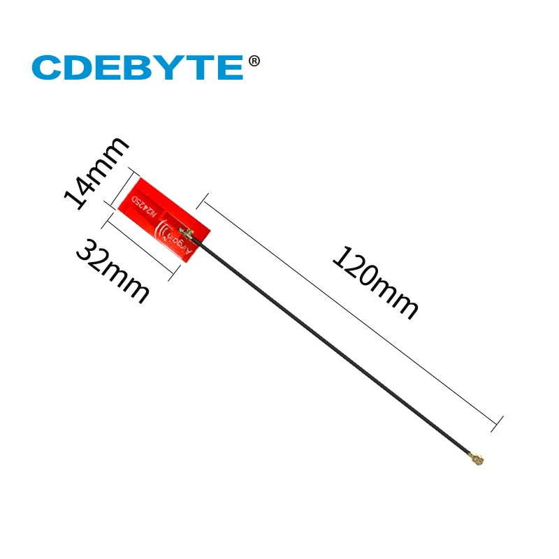 10pc/Lot 2.4GHz 5.8GHz WIFI Antenna Red Built-in Small Volume FPC TXWF-PCB-3214 Linear Polarization Omnidirectional Radiation 2W