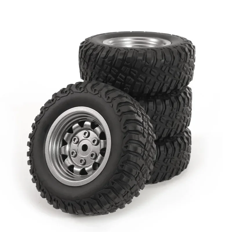 75mm 5mm Hex MN99S Rubber RC Wheels for MN98 MN82, WPL C24-1 B36 D12 C64 D74-1 Off Road Car Upgrade, High-Performance RC Tire