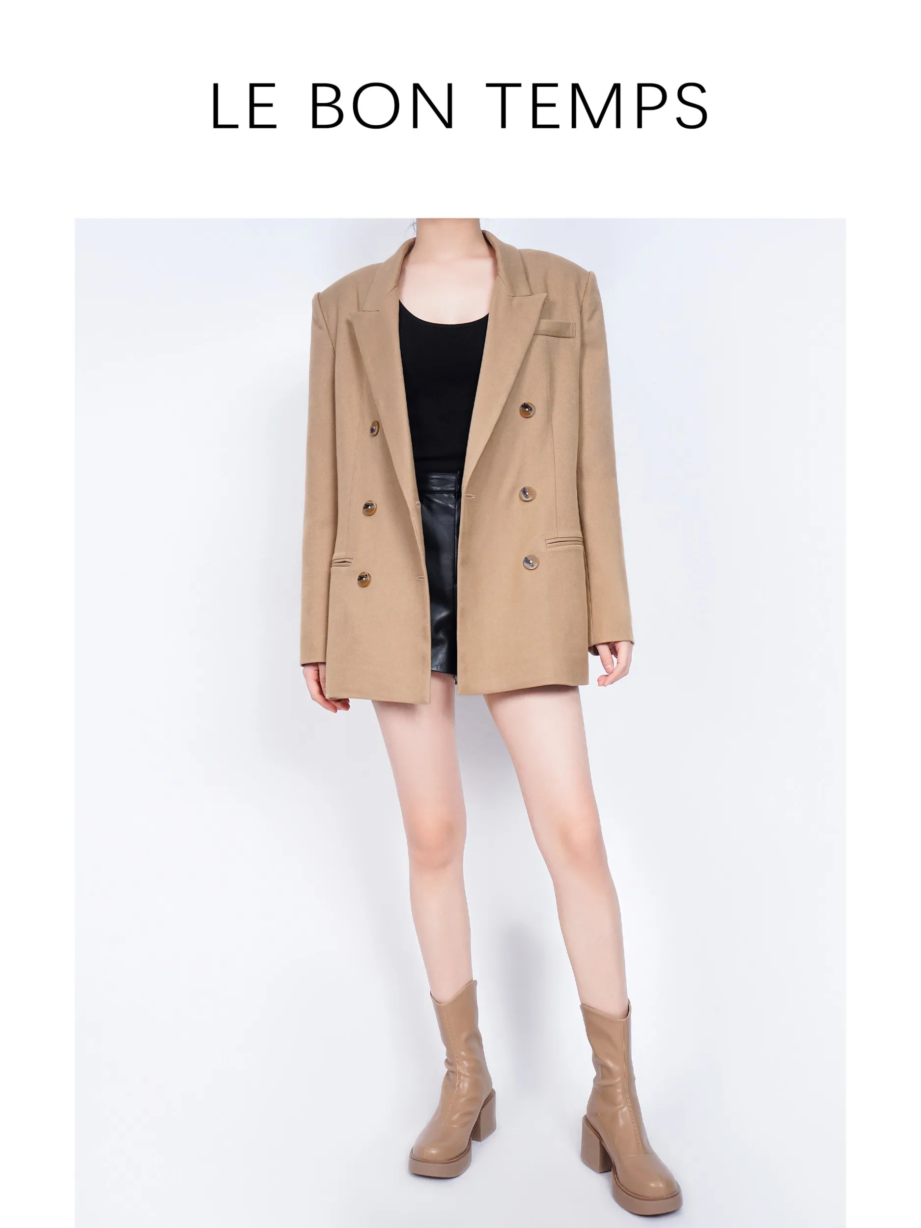 

Женский костюм LBT осень-зима: модный приталенный винтажный пиджак цвета хаки C8009, оригинальный дизайн, свободный крой, с пуговицами на манжетах