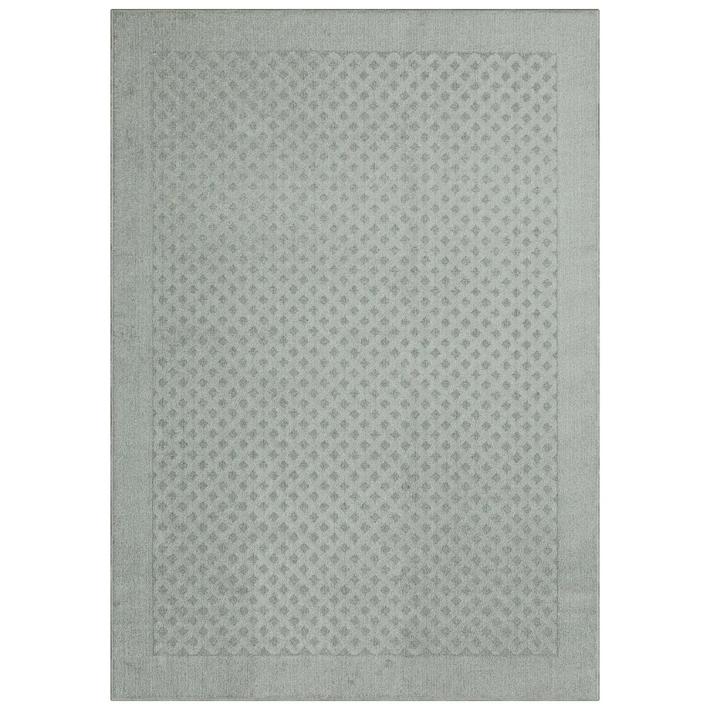 

Dylan Solid Diamond Olefin Pewter Gray Indoor Area Rug, 5' x 7'