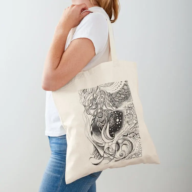 

Ocean sound fantasy drawing Tote Bag canvas tote bag Cloth bag ecological bags tote men's