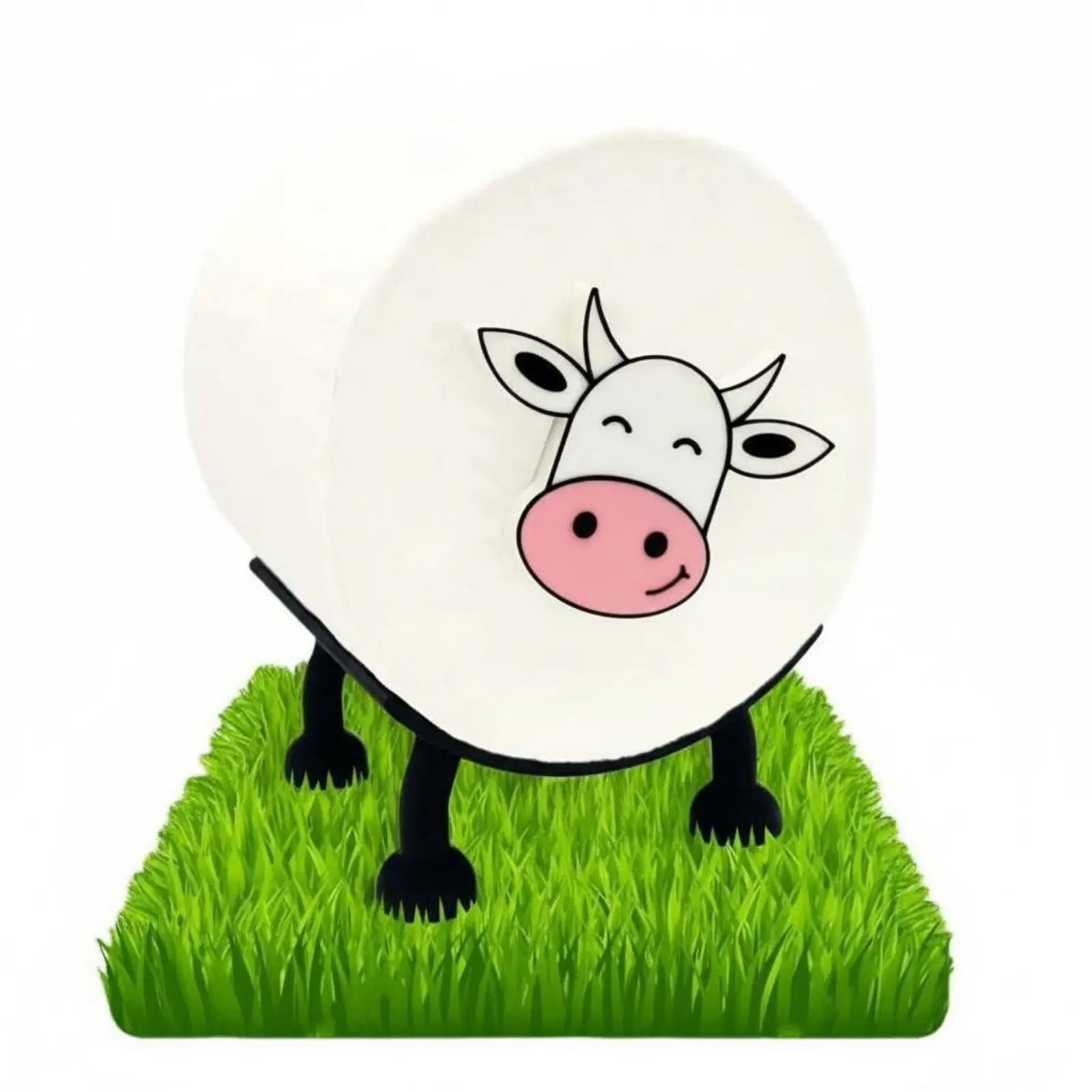 Freestanding Sheep Toilet Paper Stand Resin Novelty Tissue Roll Holder Cute Animal Storage for Bathroom Countertop Kids Guest