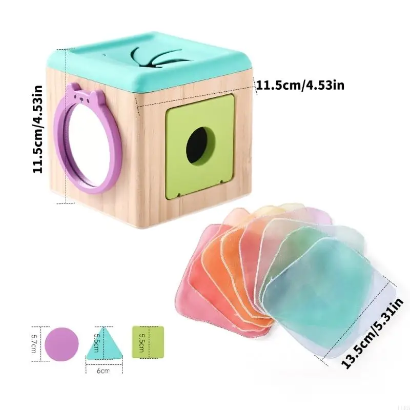 유아 참여 l8RB를위한 티슈 박스 활동 장난감 대화식 학습 장난감 퍼즐 상자