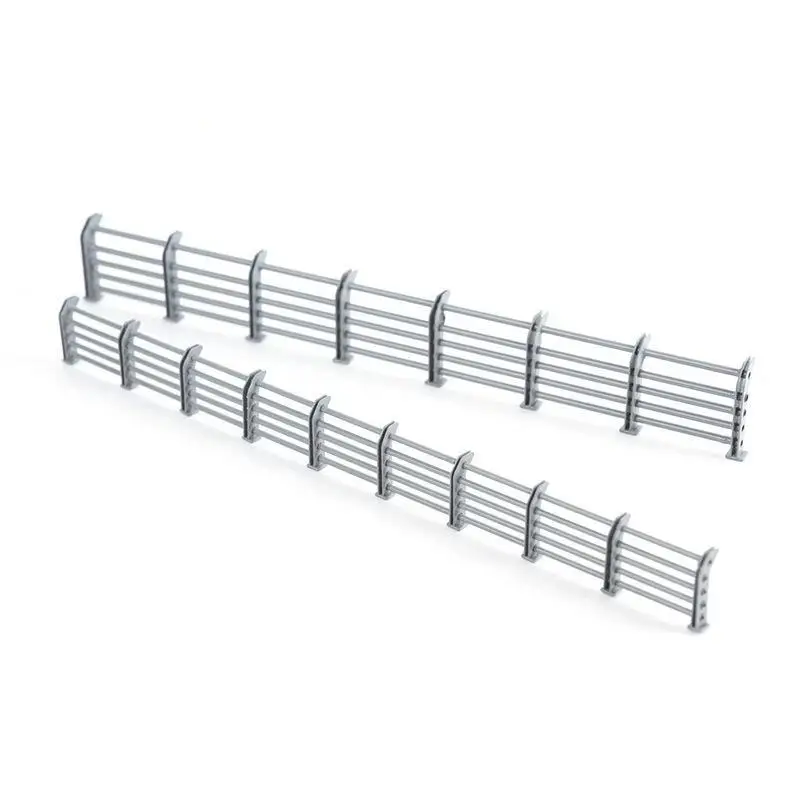Miniature Road Guardrail Fence Lightweight Portable Model for Railway Train Layouts Outdoor Garden Diorama Scene Building