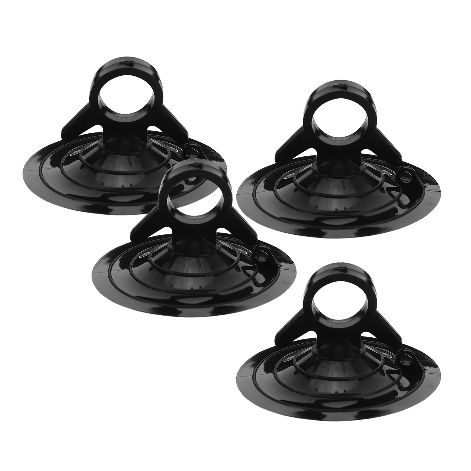 

4pcs Car Windshield Suction Cup Holder Strong Heavy Duty Automotive Window Sunshade Curtain Adhesive Black Vehicle Bracket Hook