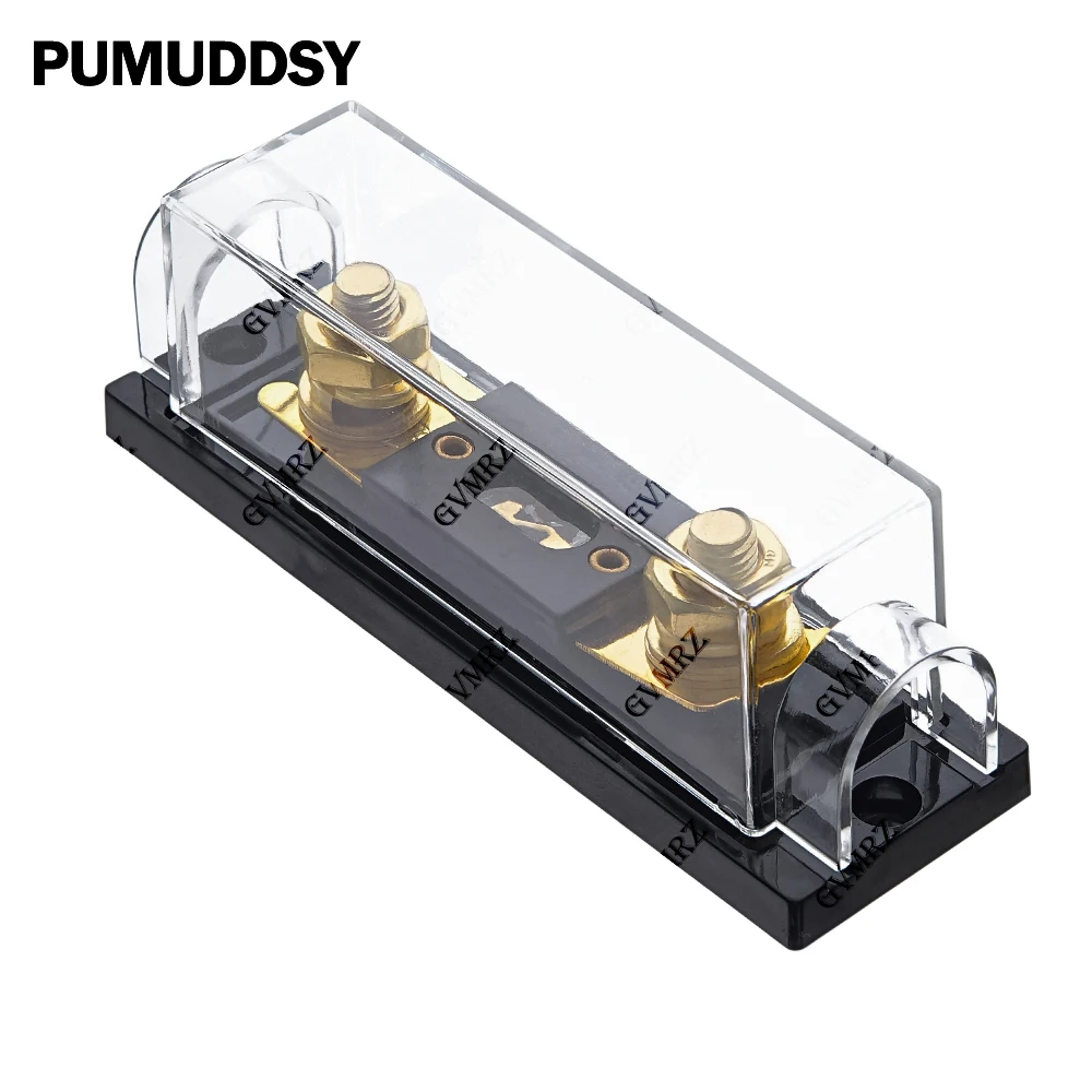 1set ANL-H ANL-B 100A 200A Transparent Car Fuse Box ANL Fuse Holder Distribution in line 0 4 8 GA Positive With ANL Fuse Fusible