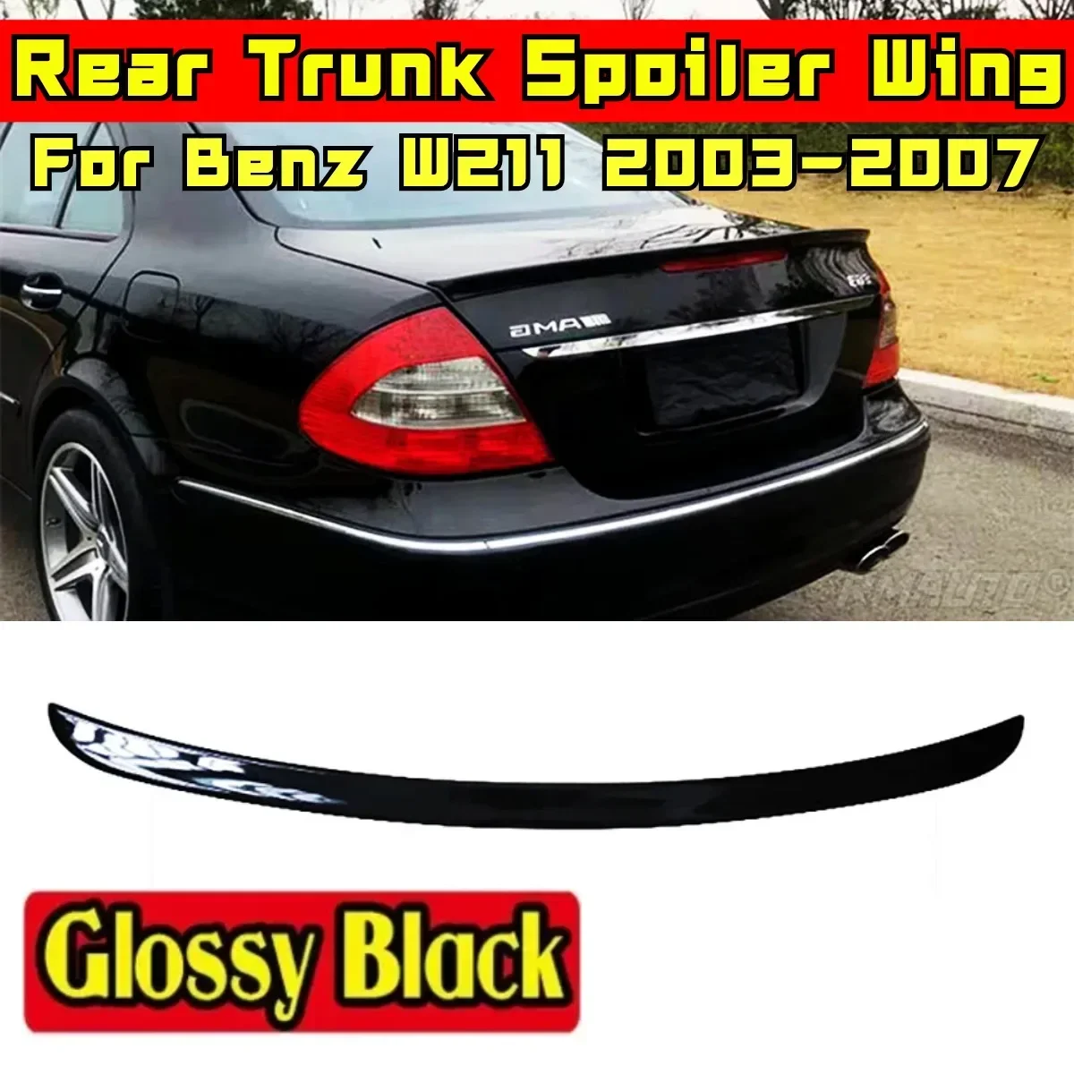 For Mercedes-Benz W211 E-class E200 E260 2003-2007 Rear Spoiler Wing Exterior Part Car Rear Trunk Spoiler Modification Part