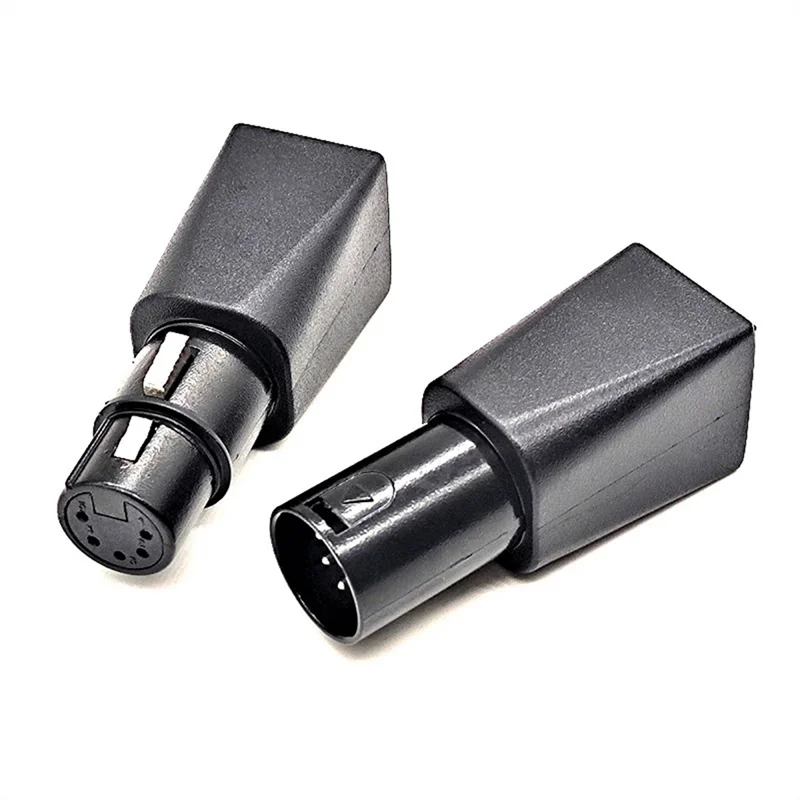 

FAST-1Pair DMX To RJ45 Connector RJ45 Ethernet To 5 Pin XLR DMX Female & Male Adapter For Audio Video, Easy Install Durable