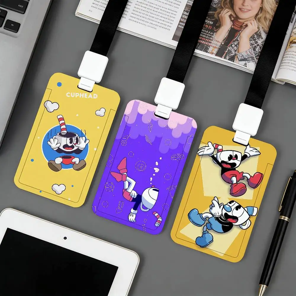 

Funny Game C-Cuphead Card Holder ID Card Holders Bank Cards Student Bus Passes Work Permits Accessories And Gifts