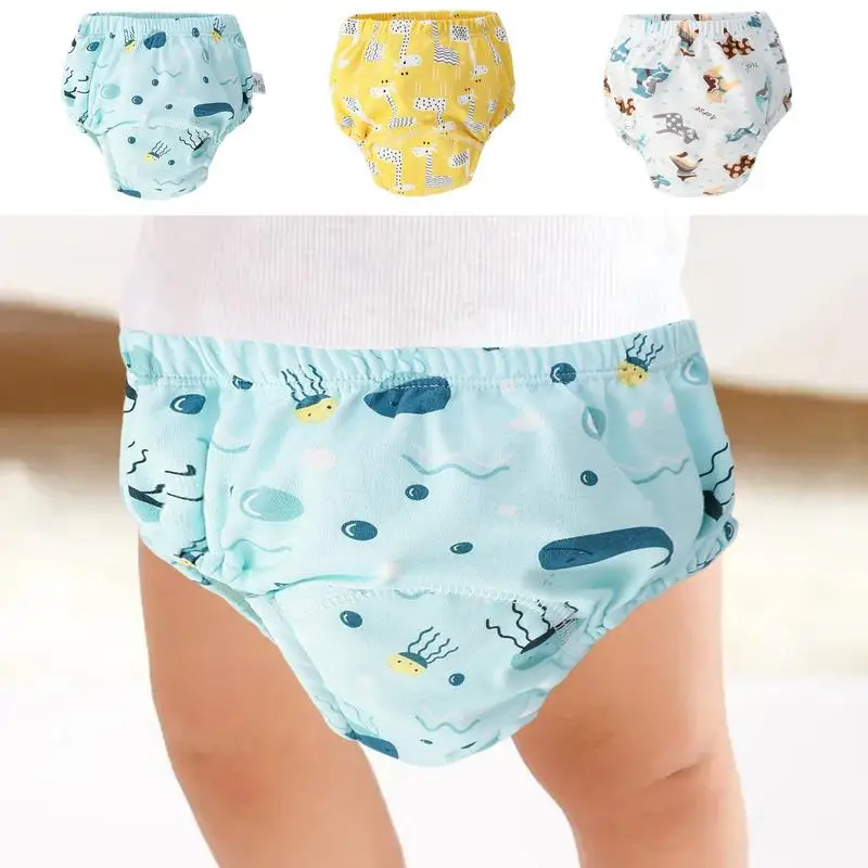 

6 Layer Waterproof Reusable Cotton Baby Training Pants Infant Shorts Underwear Cloth Baby Diaper Nappies Panties Nappy Changing