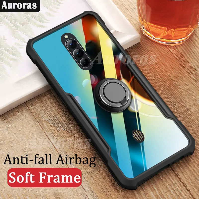 

Auroras For ZTE Nubia RedMagic 8 Pro Plus Case Airbag Shockproof Clear With Ring Glass Film Soft Frame Red Magic 8S Pro Cover