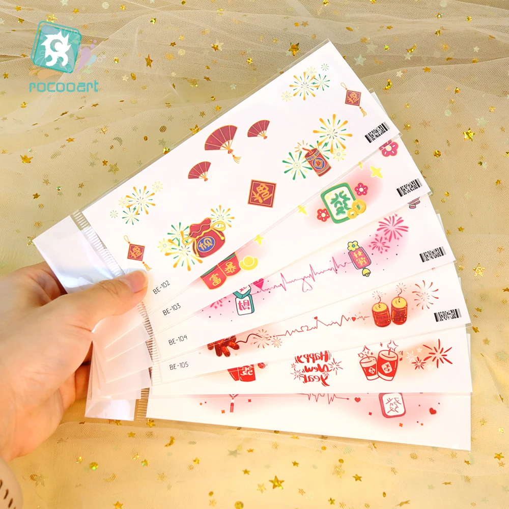 6pcs Latest Temporary Face Tattoo Sticker New Year Cute Face Painting Stickers Christmas Tree Waterproof Makeup Tattoo Stickers