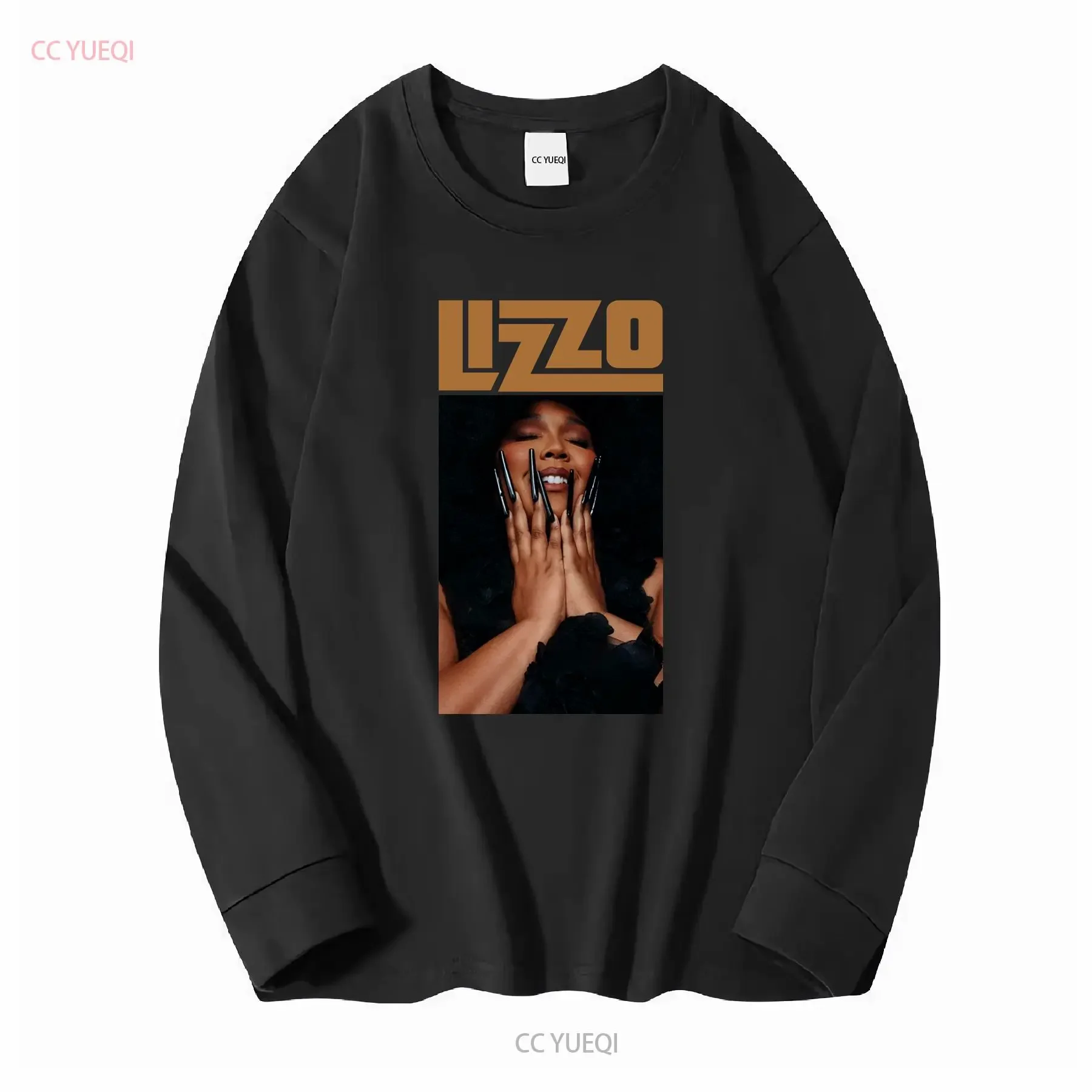 Lizzo Black T Shirt XL Cotton Blend vintage Washed Stretched Versatile designer clothes Soft homme graphic Breathable Stylish