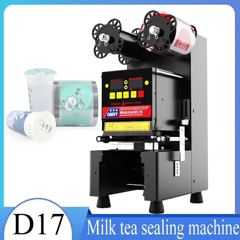 Automatic Cup Sealing Machine Plastic Or Paper Bubble Tea Cup Sealer 220V 110V