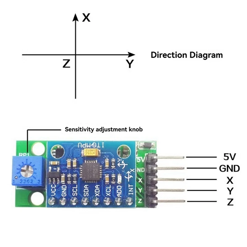 Gravitational Sensor Module Headtracker Module Drone Remote Controller Potentiometer Modules