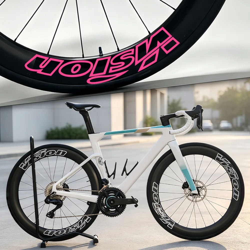 8pcs/1set Vision Wheel Rim Stickers Road Bike Carbon Rim Decals Bicycle Wheel Decorative Stickers Waterproof Vinyl Decals - view 3