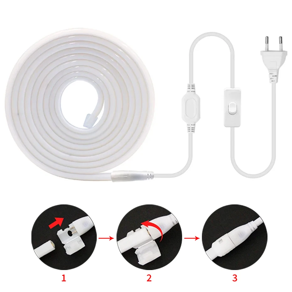220V LED COB Strip Light 288Leds/m for Home Lighting Cold White/Neutral White/Warm White Flexible Tape 1m-30m with EU AU Plug