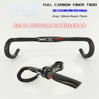 New Carbon Fiber T800 Bike Handlebar Oval Road Bike Handlebar 31.8*380-440mm Bicycle Accessories