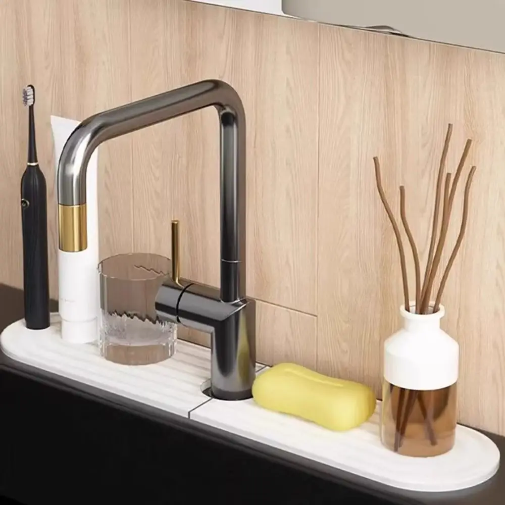 

Супер впитывающий быстросохнущий коврик для смесителя, диатомовая грязь, влагостойкий диатомитовый камень, поднос для раковины, нескользящий многоразовый протектор для стойки