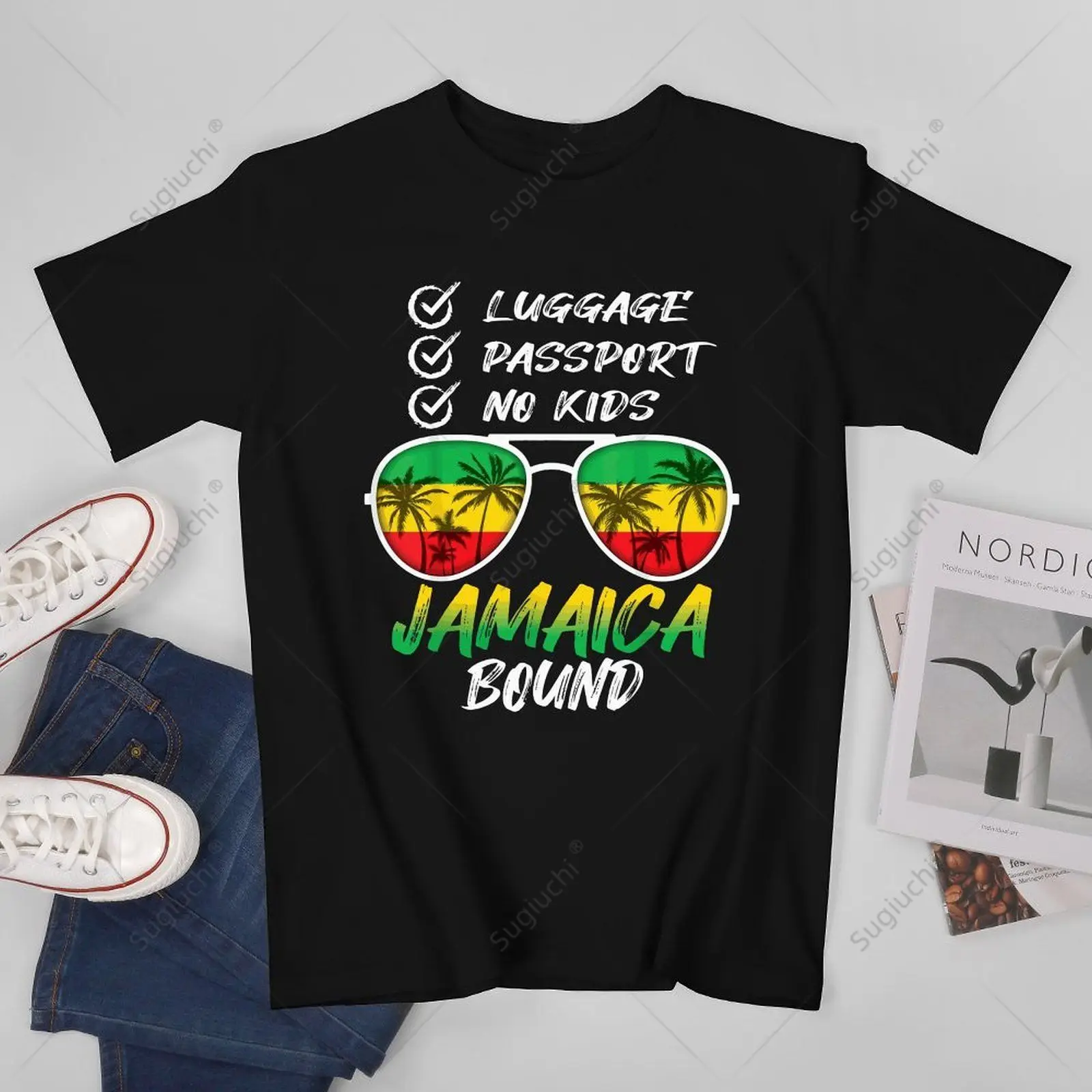 Unisex Men Jamaican Travel Vacation Trip Outfit To Jamaica Tshirt Tees T Shirts Women Boys 100% Cotton T-Shirt