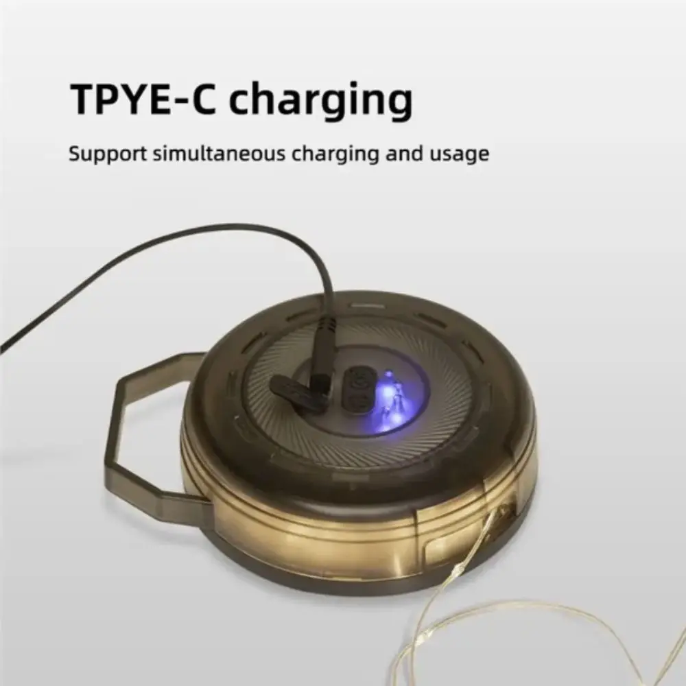 LED Light Tent Light Light Strip Hand Crank Power LED Outdoor Tape Measure Lamp Light String Storage System Canopy Light Strip