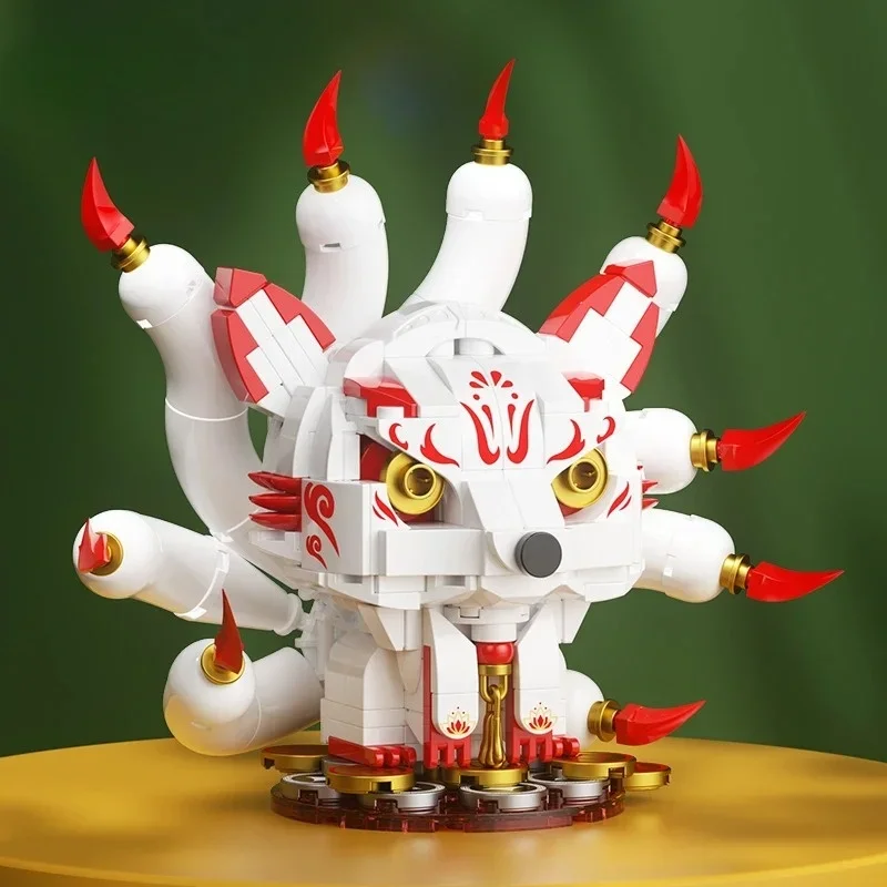 幸運の動物パズル 積み木セット かわいいライオン ドラゴン イモムシ マイクロブロック 装飾 コレクタブルおもちゃ ホームオフィス用ギフト