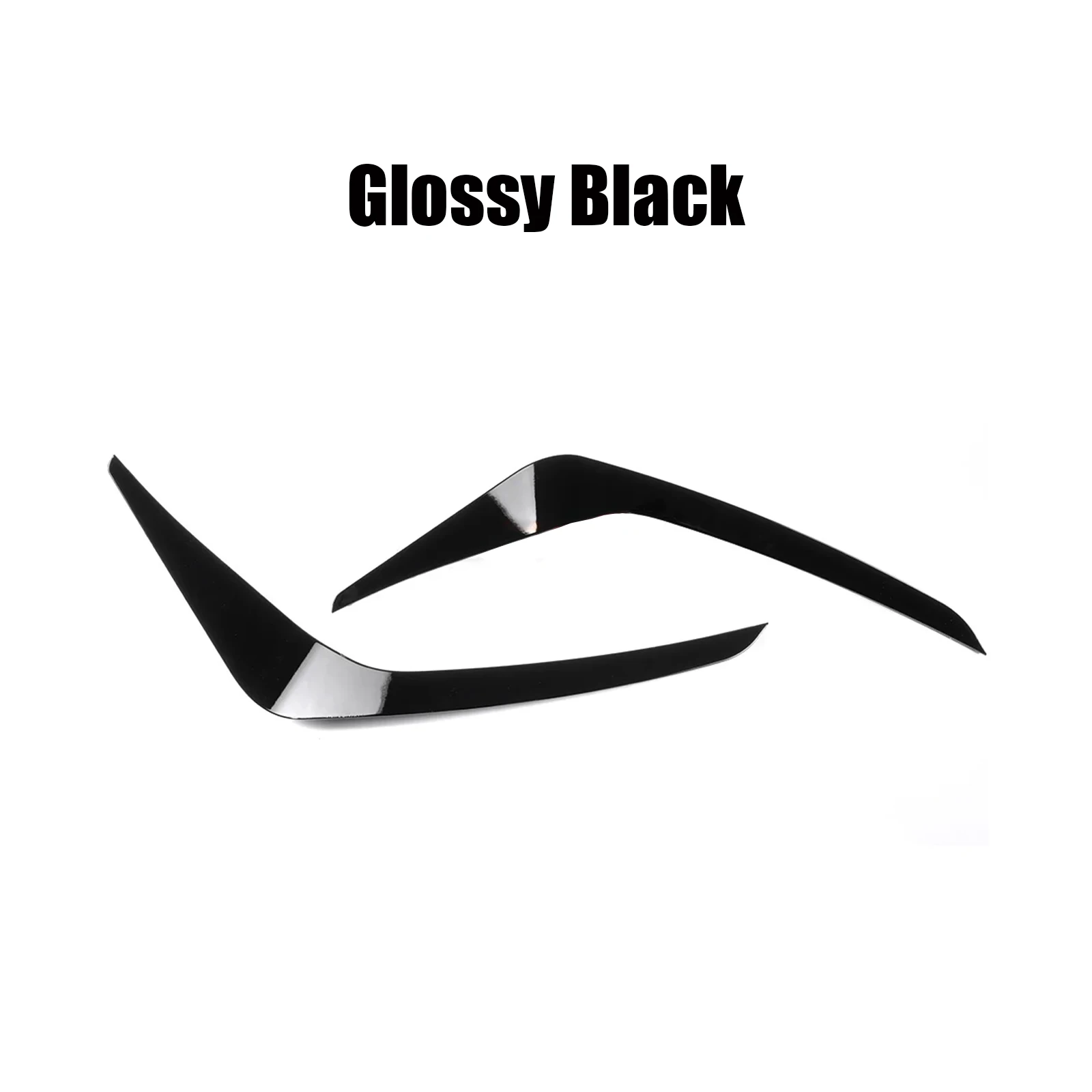Front Bumper Side Canards Dive Planes Trim For Ford Mustang GT S650 2024 2025 Carbon Fiber Look  Glossy Black