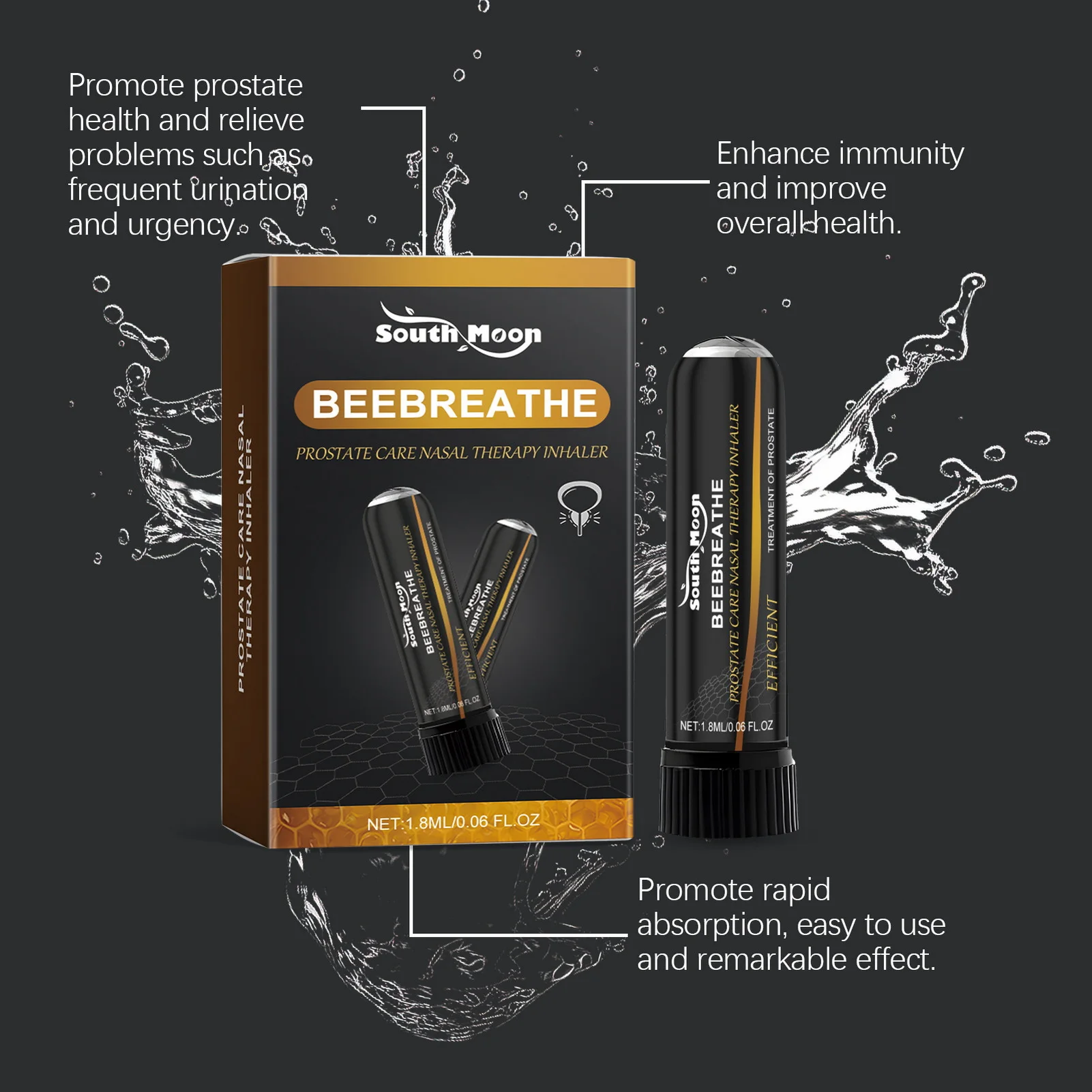 1.8ml BeeVenom Wellness Nasal Inhaler for Man Promoting Overall Prostate Function Inhaler for Prostate Health & Wellness