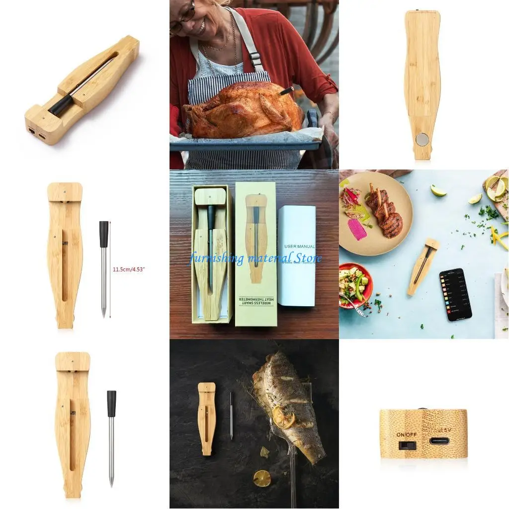 

Y5GD Wireless BBQ Thermometer Waterproof Digital Cooking Temperature Meter