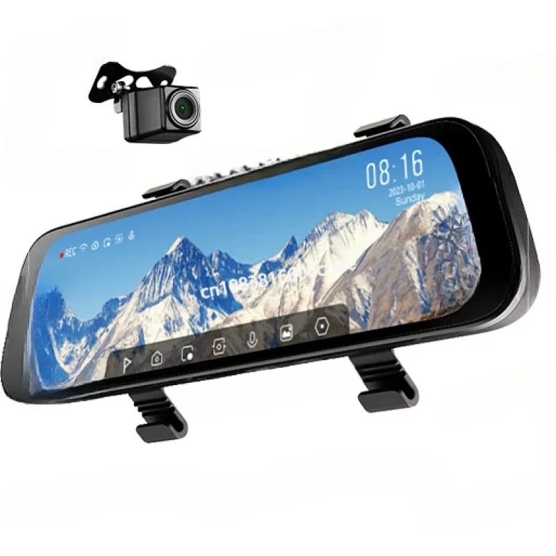 RearviewCam S500 9.35'' Screen S500 Car DVR 3K Capacitor Dual-Channel HDR Voice Control 24H Park