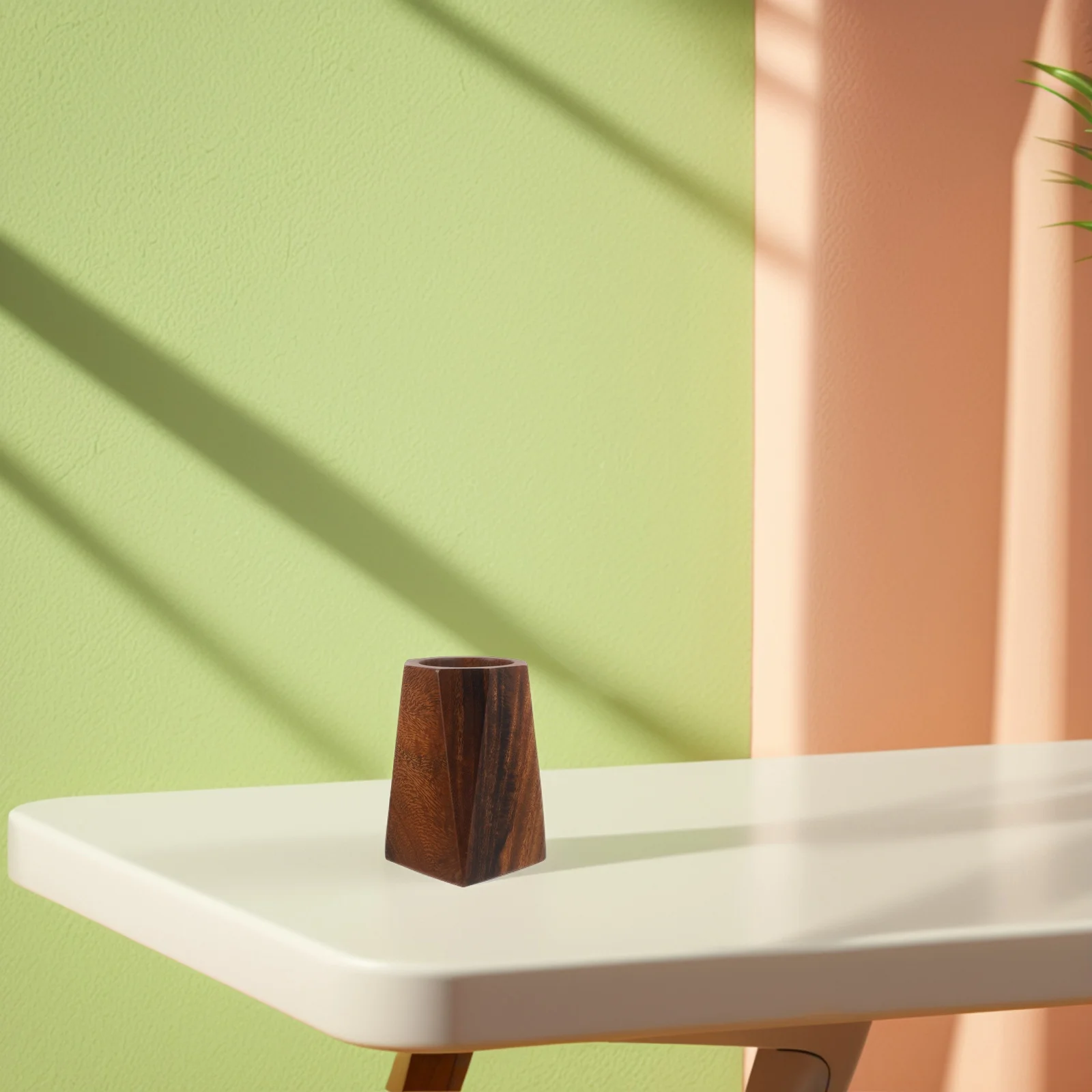 

Black Walnut Wood Pen Holder Smooth Finish Multifunctional Desktop Organizer for Office Desk Pencil Cup Makeup Brush Utensil