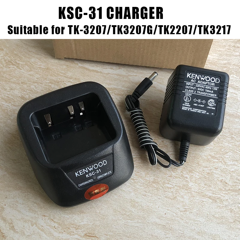 Cargador de modelo KSC-31 Compatible con Li-ion Ni-MH Para KENWOOD, accesorios de Walkie Talkie, TK-3207, TK-3207G, TK-2207, TK-3217