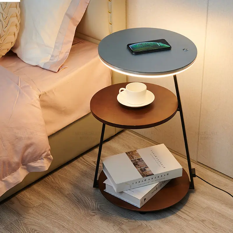 Modern intelligent decorative lighting floor lamp with frame wireless fast charging living room bedroom bedside LED floor lamp