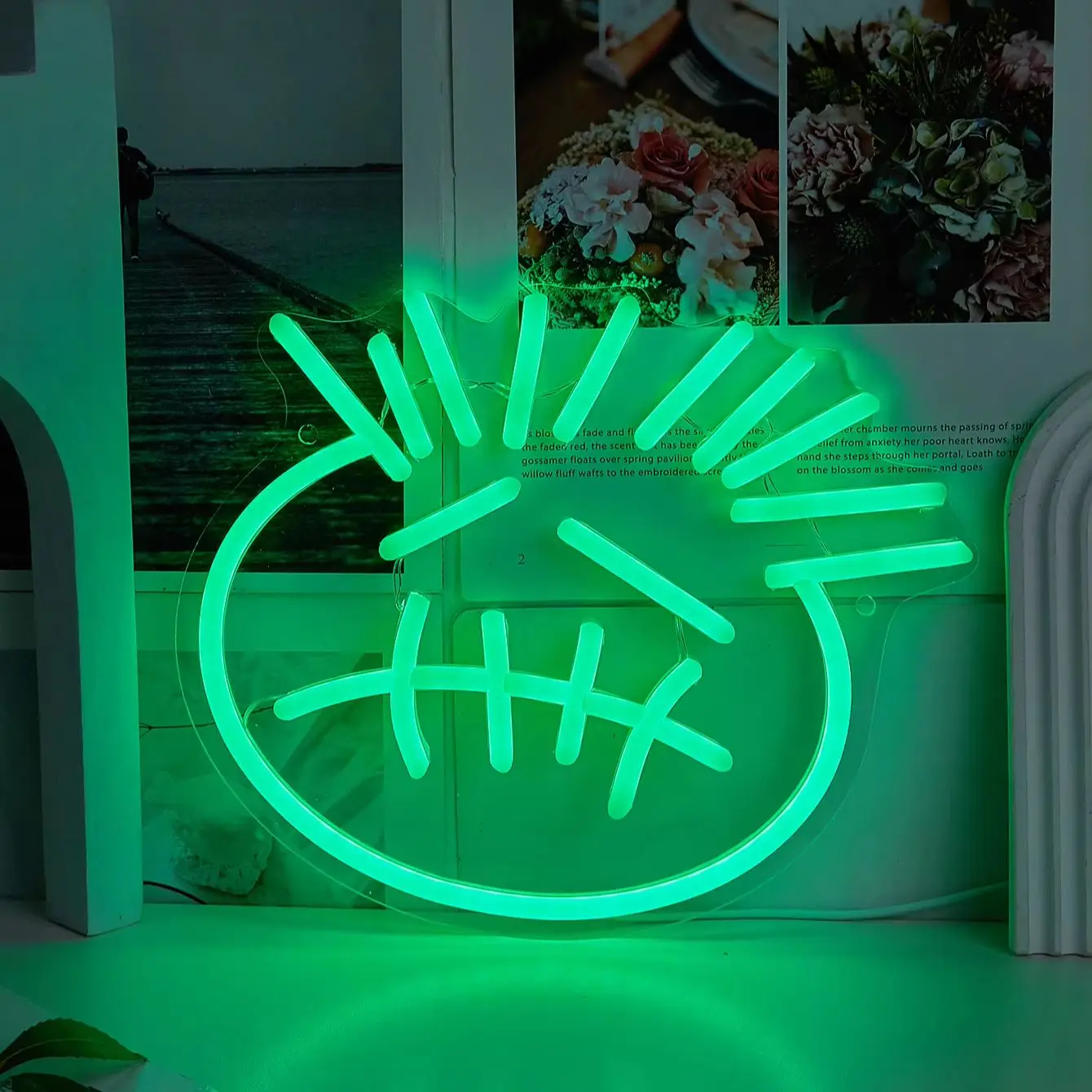 Chi-buy LED Neon Exploding ball USB Powered Neon Signs Night Light 3D Wall Art & Game Room Bedroom Party Decor Lamp Signs
