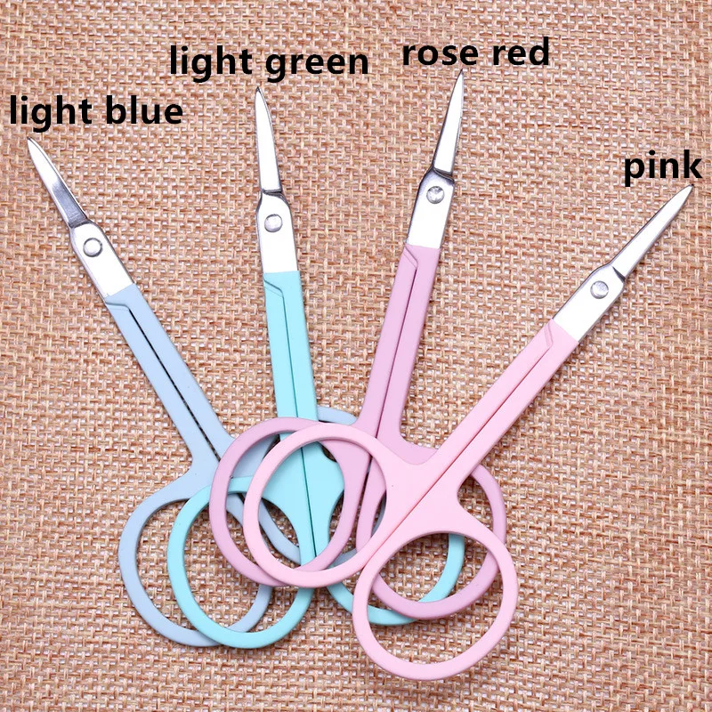 Hot Sale Professional Scissor Manicure For Nails Eyebrow Nose Eyelash Cuticle Scissors Curved Pedicure Makeup Tool