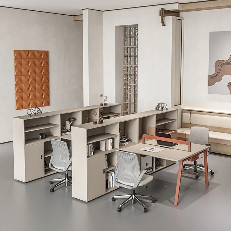 

Staff Office Finance Desk Simple Modern Computer Desk and Chair Combination