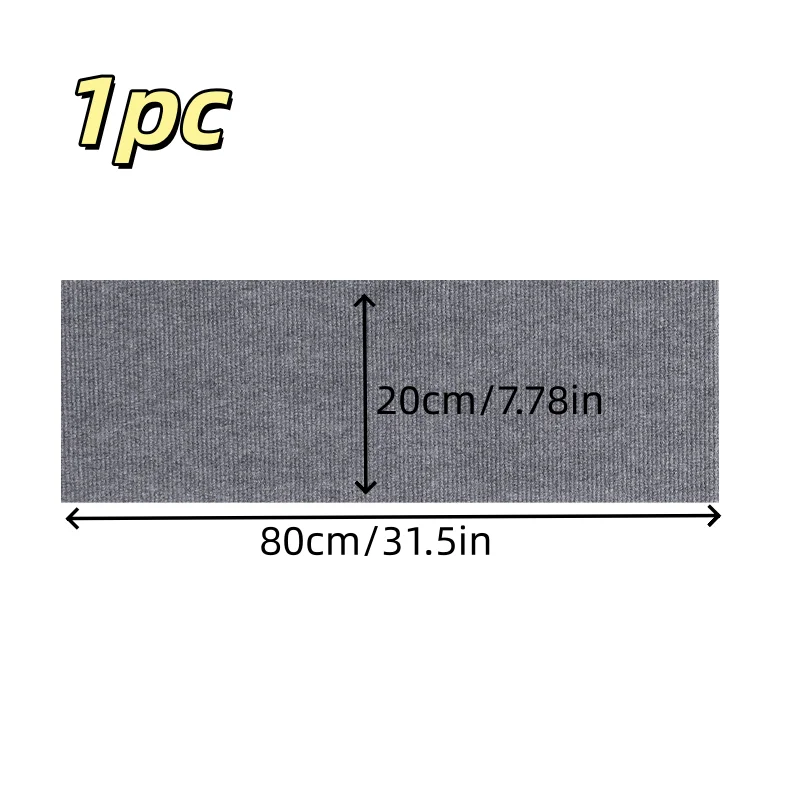 80X20cm Staircase Mat Non-Slip Self-adhesive Stair Tread Carpet Mat Safety Soft Stripe Door Mat Home Decor