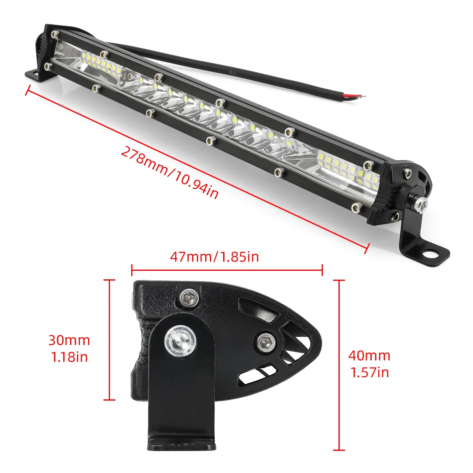 10/20 inch LED Light Bar LED Work Roof Lights 12V 24V Flood Spot Beam Driving Lamps Fog Lamp For Jeep Truck Trailer 4x4 Offroad image 6