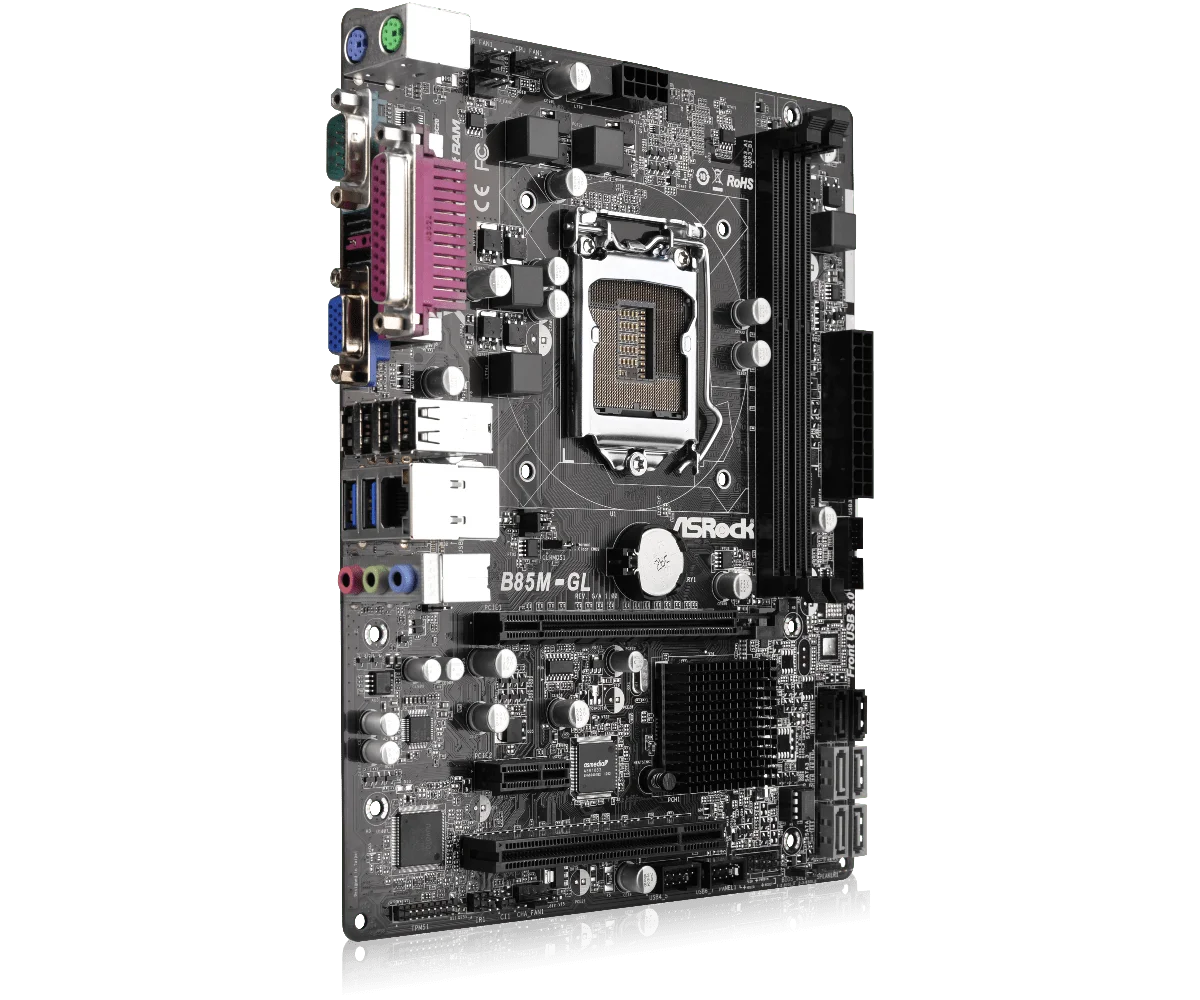 B85 Moederbord ASROCK B85M-GL Moederbord LGA 1150 ondersteuning 4790 4770 4670 4570 4170 4130 cpu DDR3 32 GB Micro-ATX