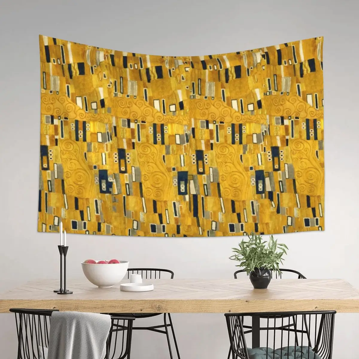 

Gustav Klimt The Kiss - pattern Tapestry Bedroom Decor Decoration Room Wall Decor Hanging Home Decor Aesthetic Tapestry