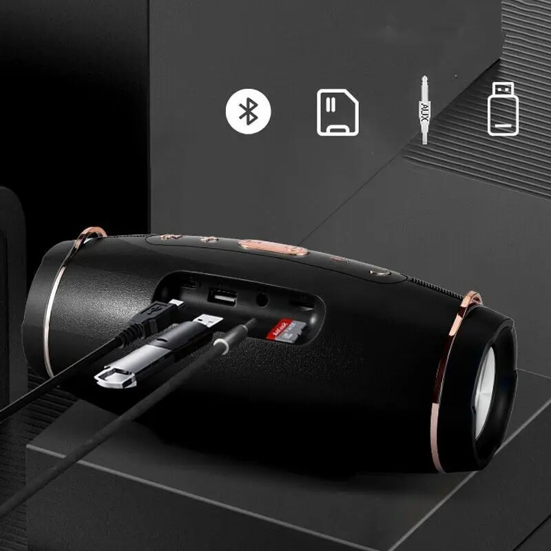 วิทยุแบบพกพาซับวูฟเฟอร์ FM ไร้สาย Caixa De Som ลำโพงบลูทูธ Music Sound Box บลูทูธขนาดใหญ่ High Power Bass