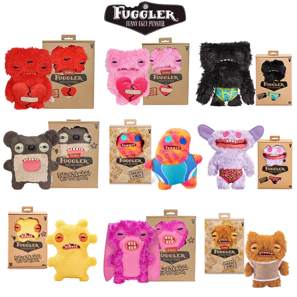 

Fuggler Original Plush Toys Ugly Tooth Monster Skerchy Squirrel Mr Buttons Stuffed Doll Annoyed Alien Heart Valentine's Day Gift