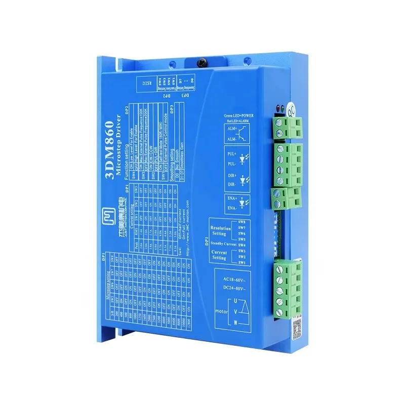 

3DM860 Wholesale Nema23 Nema34 Stepper Motor Driver 3 Phase DC(24-80V)AC(18-60V) 2.0-8.3A for AGV Robot