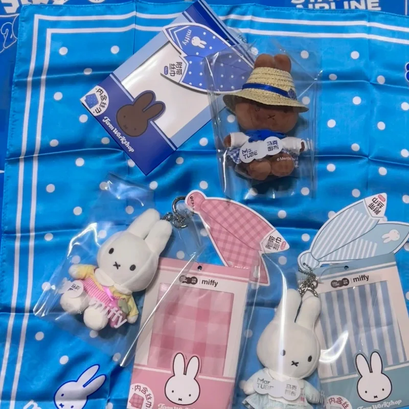 Original Miffy Jam Workshop Plush Doll Pendant Soft Stuffed Rabbit Figure Bag Hanging Ornament Cute Birthday Gift For Women