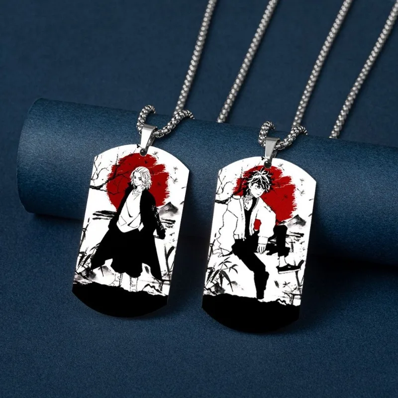 Hanagaki Takemichi Tachibana Hinata Mikey Draken Mucho Best Selling Japanese Comic Peripheral Color Printed Stainless Necklace