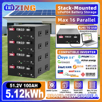 Brand New 48V 100Ah Lifepo4 Battery Pack Rechargeable Grade A Lithium Battery Built in 100A Smart BMS for RV Solar Power Camping