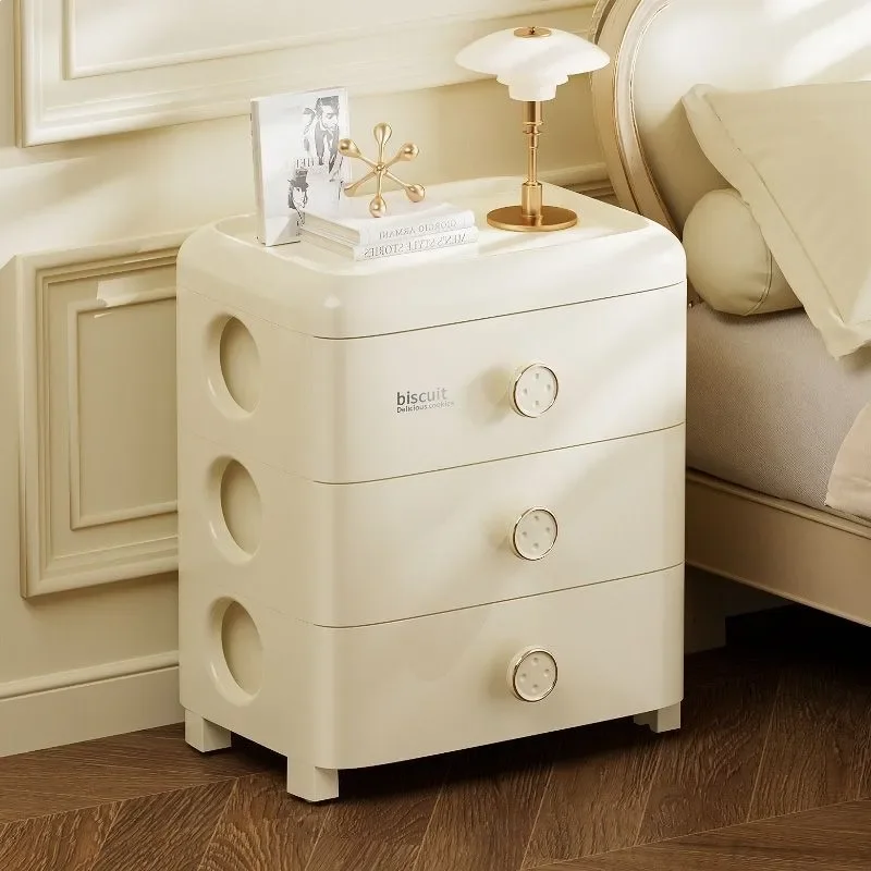 Japanese Style Plastic Makeup Organizer Drawer Cabinet for Bedroom Bedside Living Room Home Storage