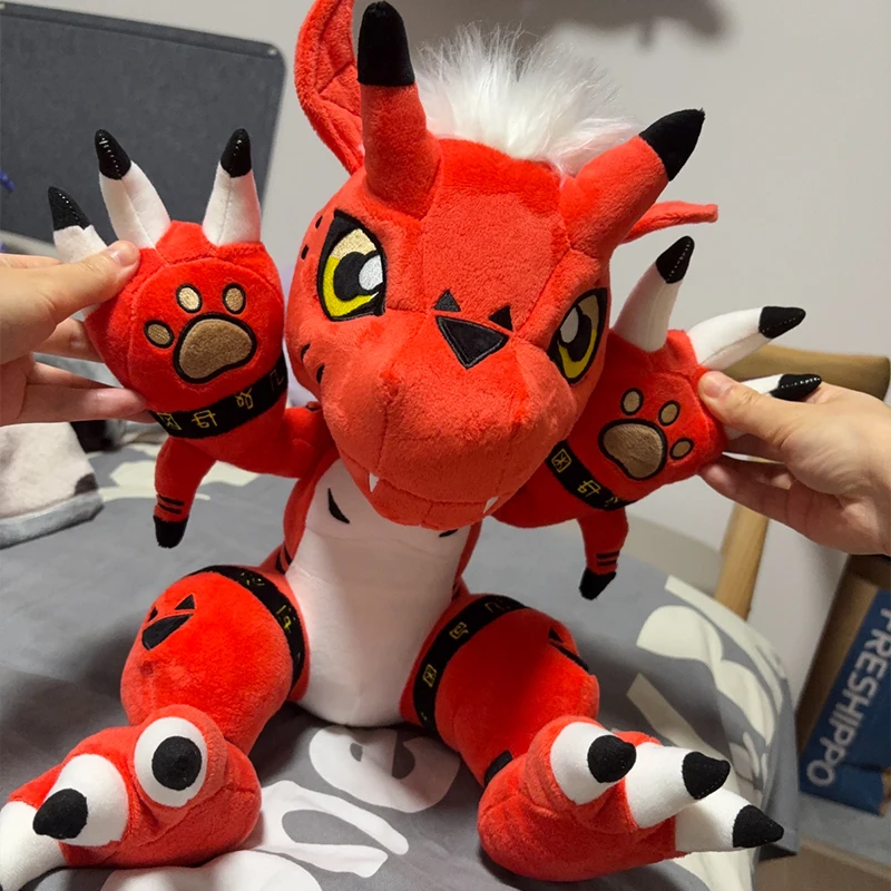 35cm Digimon Adventure Growmon Plush Doll Anime Soft Toy Collection Ornament Birthday Gift