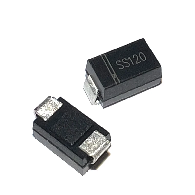 50szt SS12 SS14 SS16 SS18 SS110 SS115 SS120 SMA DO-214AC SMD Dioda Schottky'ego 1A-20V/40V/60V/80V/100V/150V/200V